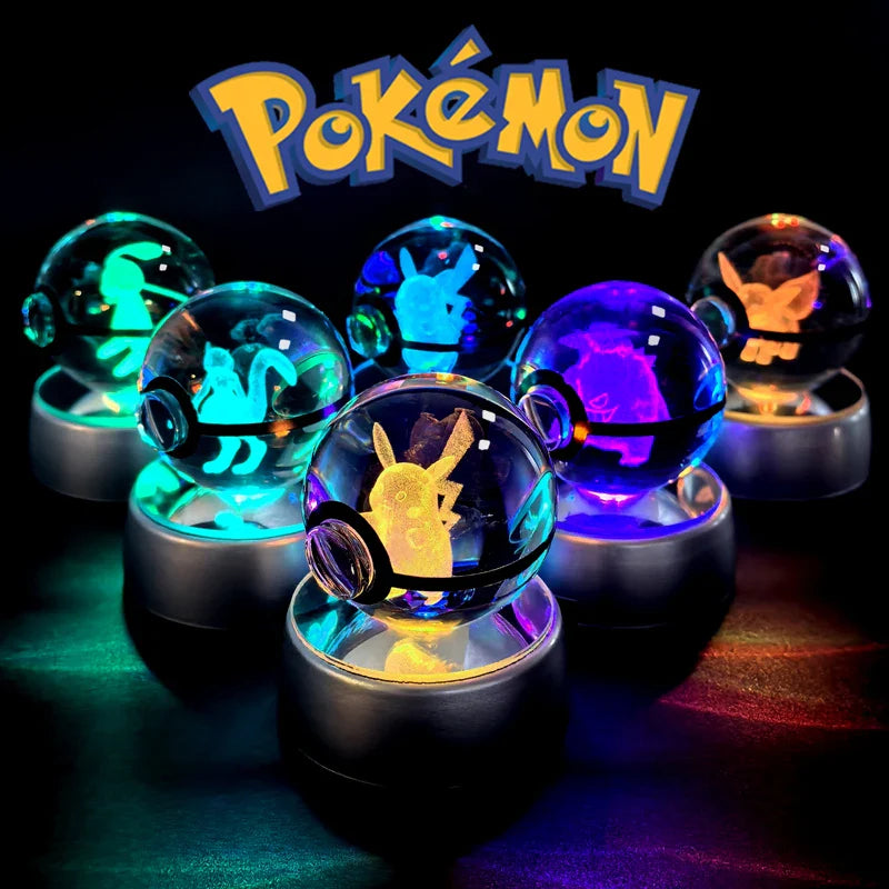 Pokemon Crystal Ball 3D Lamp Night Light