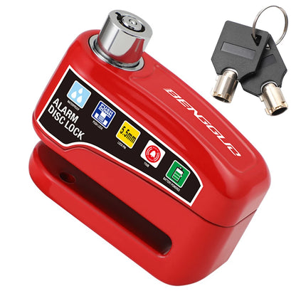 Motorcycle Alarm Wheel Disk Brake Lock with Keys Bicycle Alarm Disc Brake Electric Lock Anti Theft Motorcycle Bike Accessories