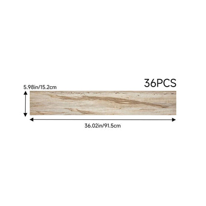 【Breeins】36Pcs Self Adhesive PVC Flooring for Home Decor Rustic Lifelike Wood Grain Self-adhesive PVC Flooring