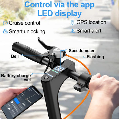 TODIMART T3 Foldable and Portable Electric Scooter with APP Control, 350W 36V 7.8Ah Motor, 25km/h Speed, 8.5" Tires