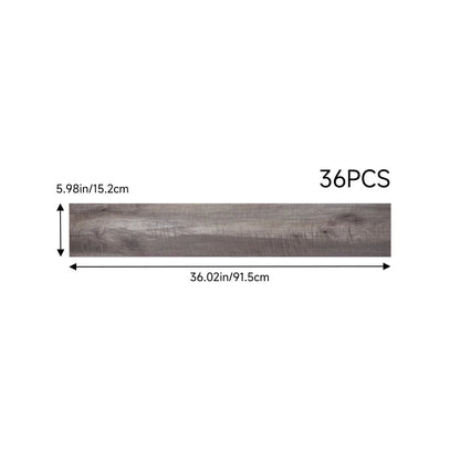 【Breeins】36Pcs Self Adhesive PVC Flooring for Home Decor Rustic Lifelike Wood Grain Self-adhesive PVC Flooring