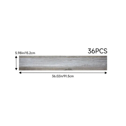 【Breeins】36Pcs Self Adhesive PVC Flooring for Home Decor Rustic Lifelike Wood Grain Self-adhesive PVC Flooring