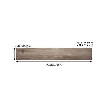 【Breeins】36Pcs Self Adhesive PVC Flooring for Home Decor Rustic Lifelike Wood Grain Self-adhesive PVC Flooring
