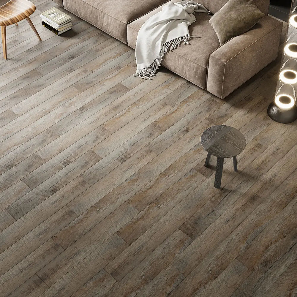 【Breeins】36Pcs Self Adhesive PVC Flooring for Home Decor Rustic Lifelike Wood Grain Self-adhesive PVC Flooring