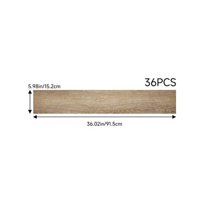 【Breeins】36Pcs Self Adhesive PVC Flooring for Home Decor Rustic Lifelike Wood Grain Self-adhesive PVC Flooring