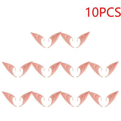1-20pair Mysterious Angel Elf Ears Artificial Latex Ears for Halloween Decor Fairy Cosplay Costume Masquerade Accessories