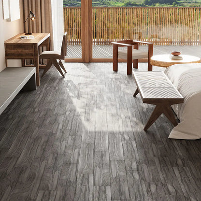 【Breeins】36Pcs Self Adhesive PVC Flooring for Home Decor Rustic Lifelike Wood Grain Self-adhesive PVC Flooring