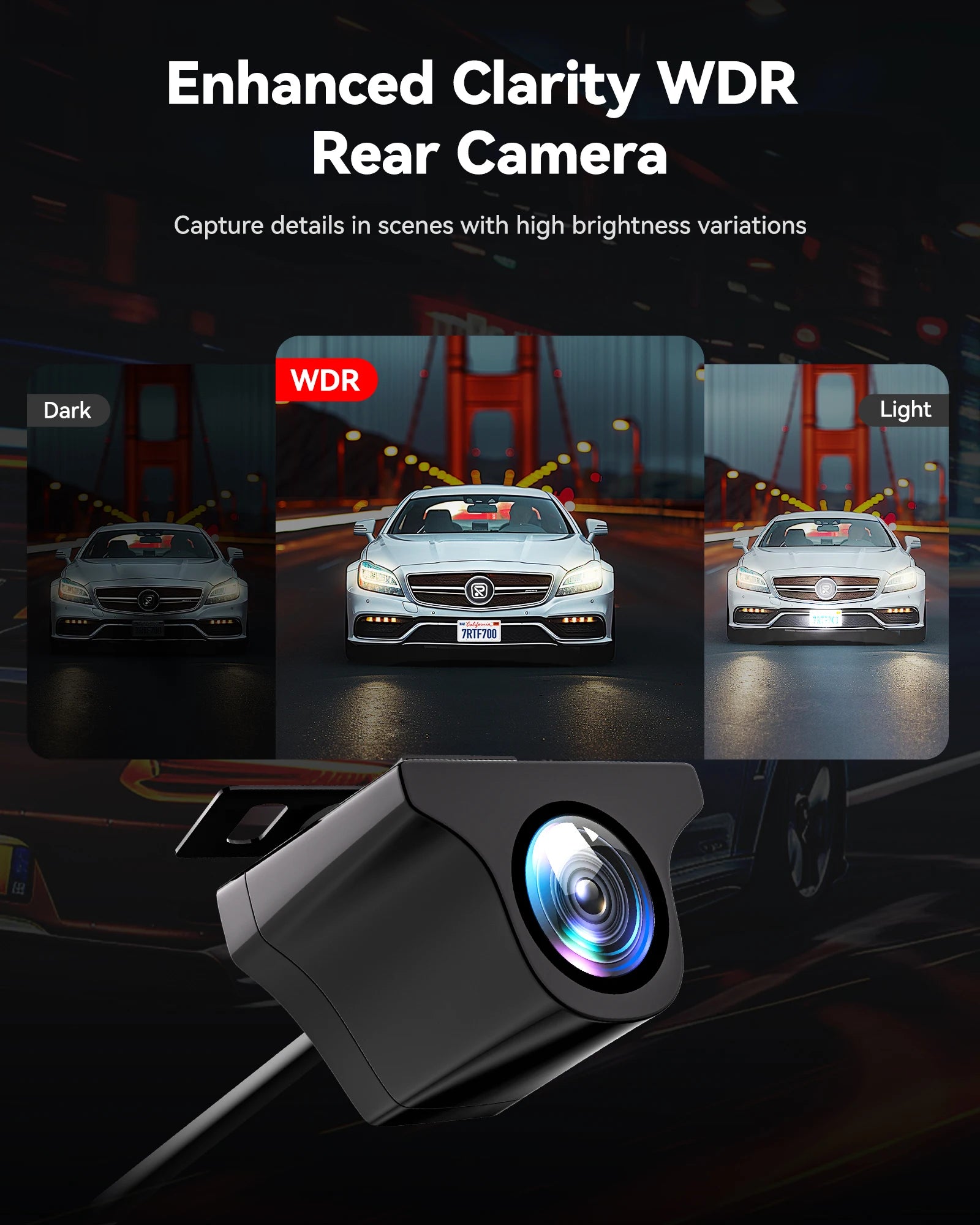 REDTIGER F7N ELITE 4K Dash Cam Front And Rear STARVIS 2 Sensor Built-in 5.8GHz WiFi GPS Car Camera WDR Dvr for 24H Parking Mode