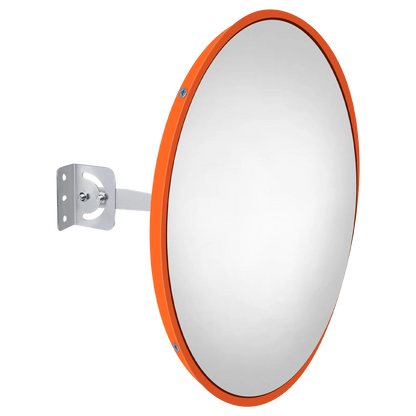 60cm Convex Traffic Mirror Wide Angle, Security Mirror Curved Road Mirror with Bracket, for Blind Spot Supermarket Road Parking
