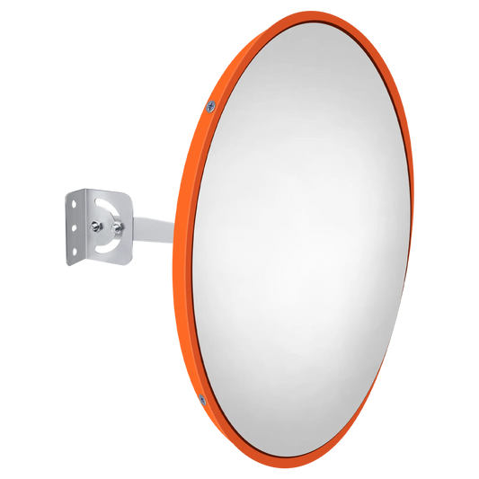 60cm Convex Traffic Mirror Wide Angle, Security Mirror Curved Road Mirror with Bracket, for Blind Spot Supermarket Road Parking