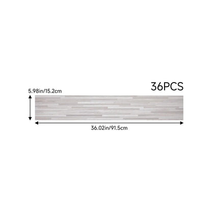【Breeins】36Pcs Self Adhesive PVC Flooring for Home Decor Rustic Lifelike Wood Grain Self-adhesive PVC Flooring
