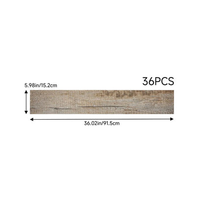 【Breeins】36Pcs Self Adhesive PVC Flooring for Home Decor Rustic Lifelike Wood Grain Self-adhesive PVC Flooring
