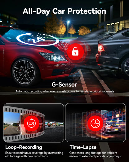 REDTIGER F7N ELITE 4K Dash Cam Front And Rear STARVIS 2 Sensor Built-in 5.8GHz WiFi GPS Car Camera WDR Dvr for 24H Parking Mode