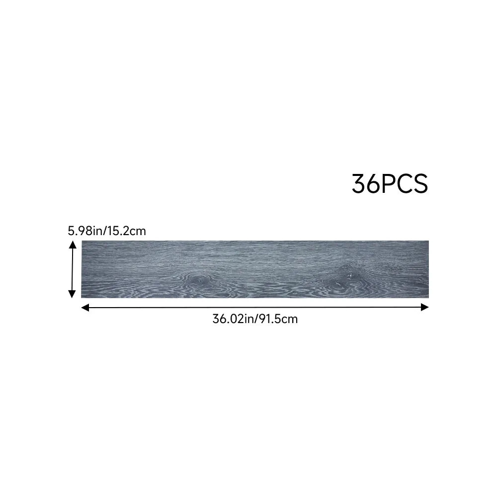 【Breeins】36Pcs Self Adhesive PVC Flooring for Home Decor Rustic Lifelike Wood Grain Self-adhesive PVC Flooring