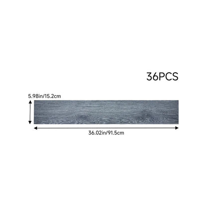 【Breeins】36Pcs Self Adhesive PVC Flooring for Home Decor Rustic Lifelike Wood Grain Self-adhesive PVC Flooring
