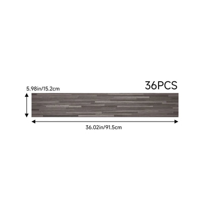 【Breeins】36Pcs Self Adhesive PVC Flooring for Home Decor Rustic Lifelike Wood Grain Self-adhesive PVC Flooring