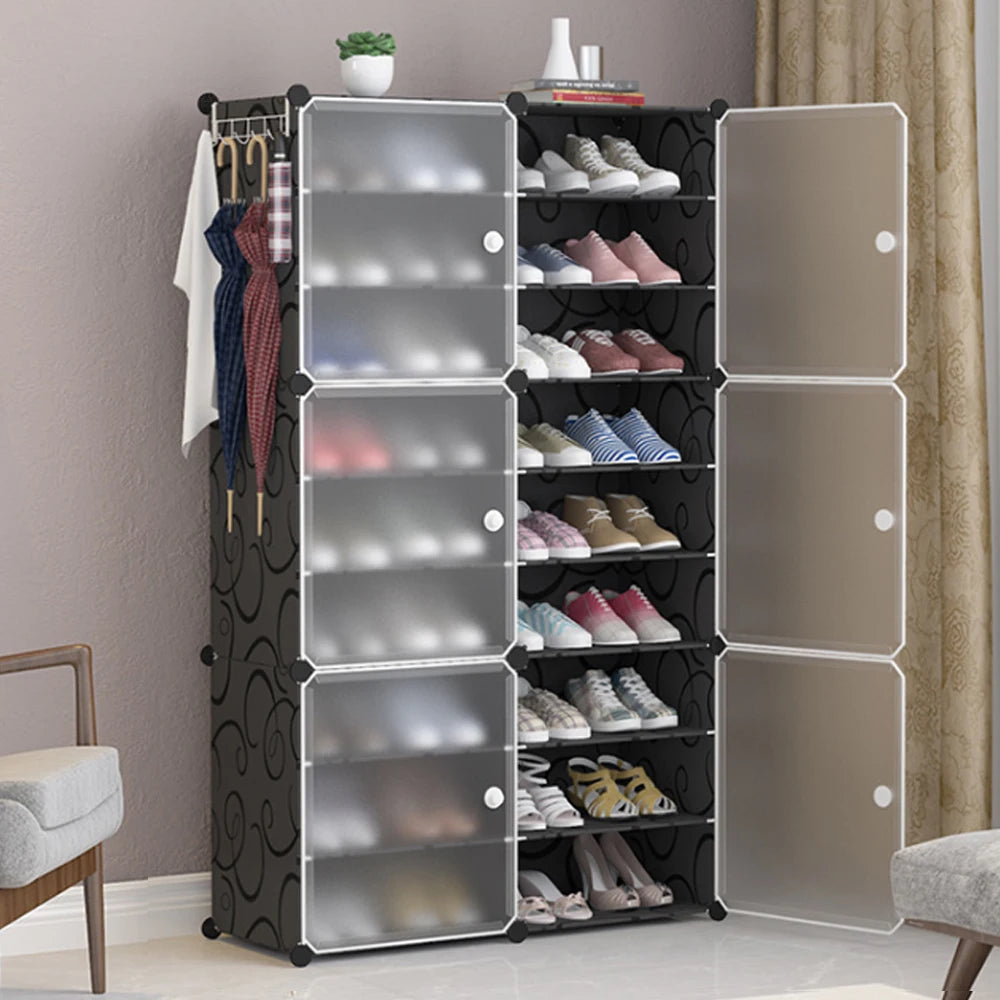 Modern and simple shoe rack multi-layer space-saving and economical home dustproof cabinet large-capacity shoe rack